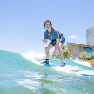 Surfing at the turtle bay resort